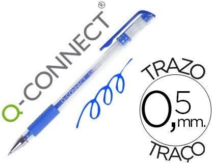 Caneta Q-Connect Tinta Gel Azul 0,7 mm