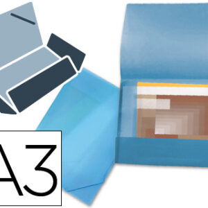 Pasta de Elasticos em Polipropileno A3, Azul Frosty