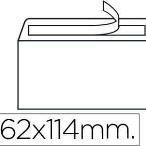 Envelope M?nimo Normalizado Branco 114X162Mm Tira De Silicone Pack De 500 Unidades
