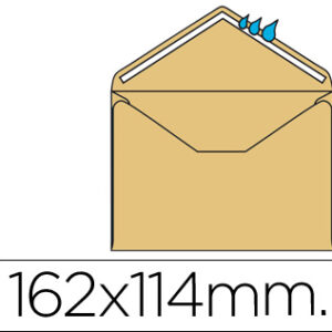 Envelope Mínimo Normalizado Creme 114X162Mm Engomado Pack De 500 Unidades