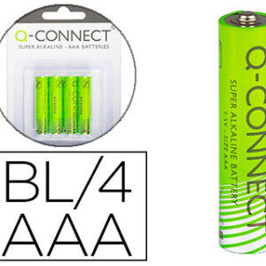 Blister 4x Pilhas Alcalinas AAA / LR03 - Q-CONNECT