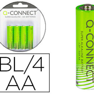Blister 4x Pilhas Alcalinas AA / LR6 - Q-CONNECT