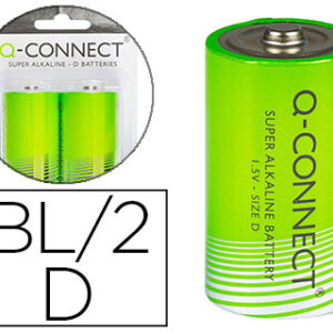 Blister 2x Pilhas Alcalinas D / LR20 - Q-CONNECT