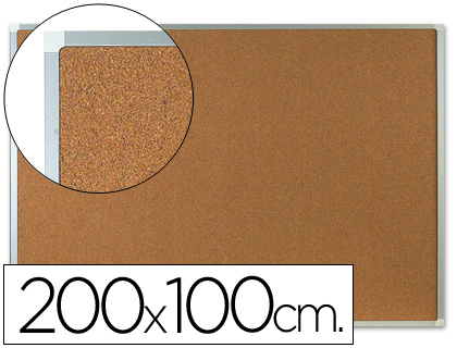 Quadro Q-Connect de Cortica Caixilho de Alumínio 200X100cm Extra Cortica 5 mm
