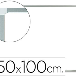 Quadro Branco Q-Connect Melamina Magnetico Caixilho Alumínio 150X100 cm