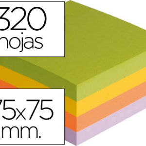 Bloco Notas Adesivas Q-Connect Sortido 75 X 75 mm