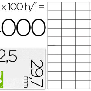 Etiquetas Adesivas Q-Connect Din A4 52,5 X 297 mm