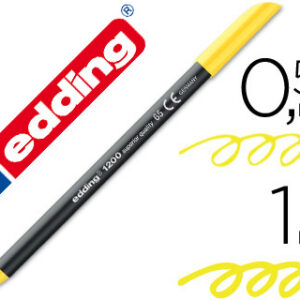 Marcador Edding 1200 Ponta Fibra 0.5mm Amarelo Neon
