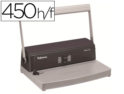 Encadernadora Fellowes p/ Espiral Metalica Esp50 Perfura 20 Folhas A4 Encaderna Até 330 Folhas