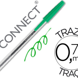 Caneta Q-Connect Cristal Ponta Media Verde