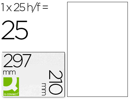 Etiquetas Adesivas Q-Connect Din A4 Transparente Impermeavel, 210 X 297 mm