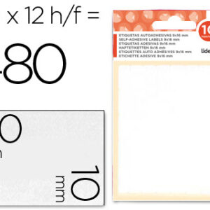 Etiquetas Adesivas 10 + 2 Folhas, 10X20 mm, 420 Etiquetas
