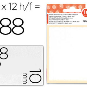 Etiquetas Adesivas 10 + 2 Folhas, 10X38 mm, 252 Etiquetas
