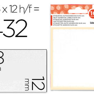 Etiquetas Adesivas 10 + 2 Folhas, 12X18 mm, 432 Etiquetas