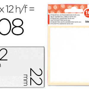 Etiquetas Adesivas 10 + 2 Folhas, 22X32 mm, 108 Etiquetas