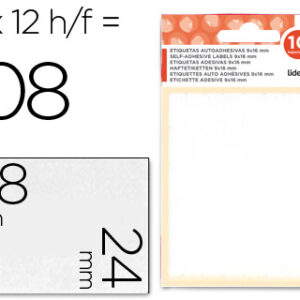 Etiquetas Adesivas 10 + 2 Folhas, 24X38 mm, 108 Etiquetas