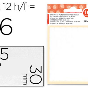 Etiquetas Adesivas 10 + 2 Folhas, 30X95 mm, 24 Etiquetas