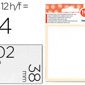 Etiquetas Adesivas 10 + 2 Folhas, 18X102 mm, 24 Etiquetas