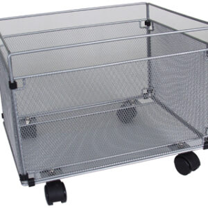 Carro Q-Connect p/ Capas de Arquivo Suspenso Metalico Prata c/ Rodas