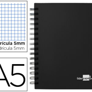 Caderno Espiral Executive 100 Fls A5 Preto Quad
