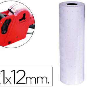 Rolo 1000x Etiquetas Q-Connect de Cor Branca (21x12mm)