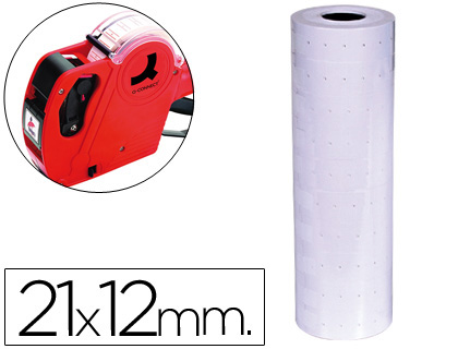 Rolo 1000x Etiquetas Q-Connect de Cor Branca (21x12mm)