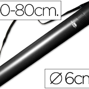 Tubo Porta Desenhos Extensivel 80cm (Preto)