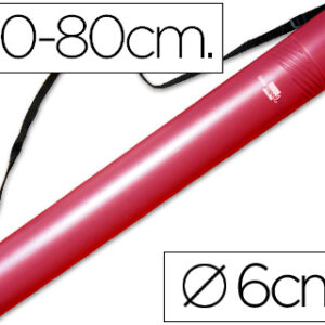 Tubo Porta Desenhos Extensivel 80 cm Vermelho