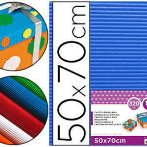 Cart?o Ondulado 320Gr. 50X70 cm - Azul