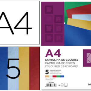 Cartolina Metalizada A4 Embalagem 50 Folhas Sortidas