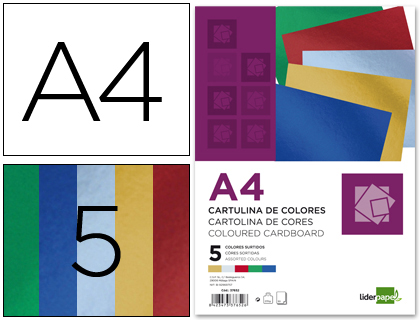 Cartolina Metalizada A4 Embalagem 50 Folhas Sortidas