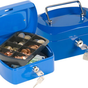 Cofre Q-Connect c/ Bandeja p/ Moedas 152X80X115 mm Azul