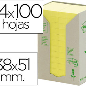 Bloco Notas Adesivas Post-It Reciclado em Torre 38 X 51 mm 24 Blocos