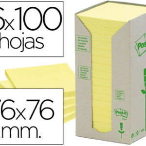 Bloco Notas Adesivas Post-It Reciclado em Torre 76 X 76 mm 16 Blocos