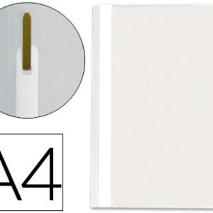 Pasta Dossier Q-Connect Fastener em Plastico Transparente A4 Branco