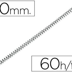 Espiral Metalico Yosan Preto Passo 64 5:1 10mm Calibre 1,00mm