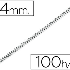 Espiral Metalico Yosan Preto Passo 64 5:1 14mm Calibre 1,00mm