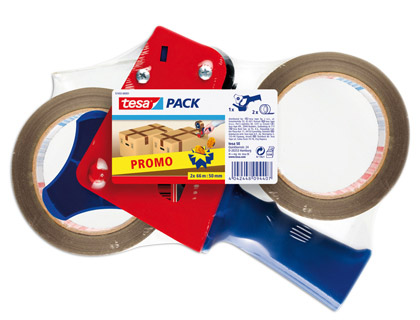 Porta Rolo Tesa Embalagem p/ Rolos de 66Mtx 50mm-2 Rolos Fita Castanha