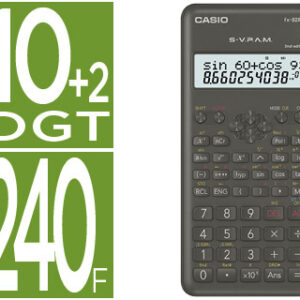 Calculadora Casio Fx-82 Ms Cientifica 240 Funcoes Visor Duplo - CASIO