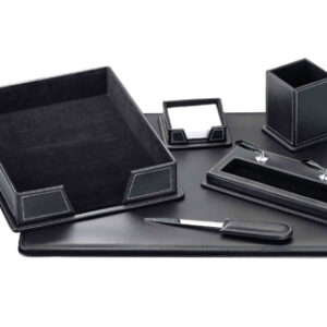 Conjunto de Secretaria em Polipele c/ 6 Pecas Preto