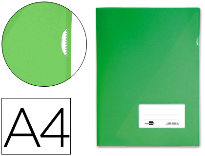 Bolsa Dossier Din A4 Polipropileno Transparente 921-A - Verde
