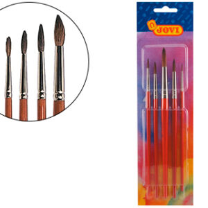 Pinceis Aguarela Jovi Blister de 5 Unidades Sortidas