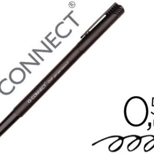 Marcador Q-Connect Retroprojecao Ponta Fibra Super Fina Redonda 0.5 mm Permanente Preto