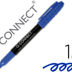 Marcador Q-Connect p/ CD/DVD Ponta Fibra Permanente Azul Ponta Redonda 1,0 mm
