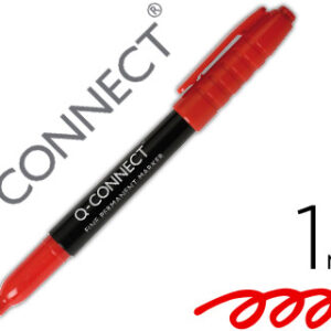 Marcador Q-Connect p/ CD/DVD Ponta Fibra Permanente Vermelho Ponta Redonda 1,0 mm
