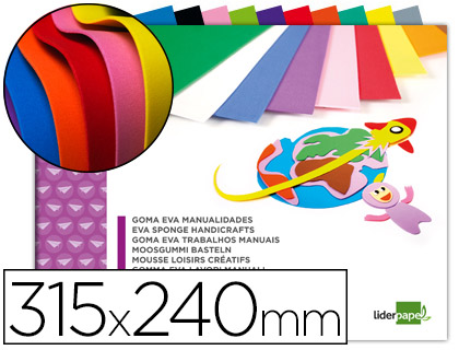 Bloco Trabalhos Manuais Goma Eva Folio 10 Pranchas Cores Sortidas