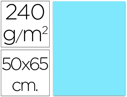 Cartolina 240 Gr 50X65 cm Azul Celeste