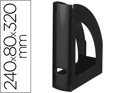 Porta Revistas Plastico Preto Opaco