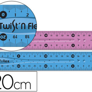 Regua Plastico Flexivel De 20 Cms. Cores Sortidas. Rotativo.Cores Sortidas - MAPED