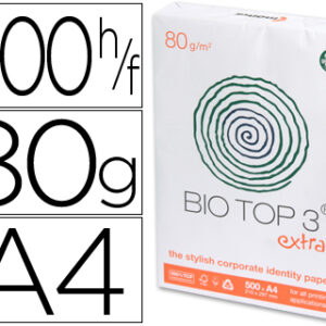 Resma 500x Folhas Papel Fotocopia Biotop Extra Ecologico DIN A4